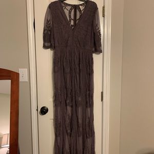 Lace purple dress